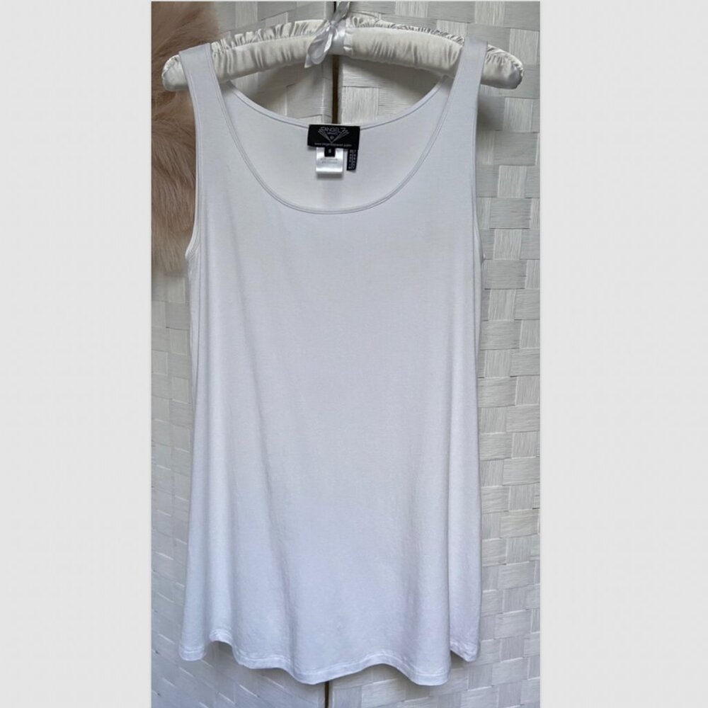 ANGEL Apparel White Tank Top Size S